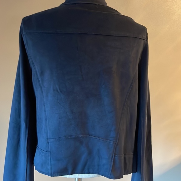 Level 99 Tabitha vegan faux suede moto jacket SUPER SOFT zipped slight side Med - Picture 11 of 16